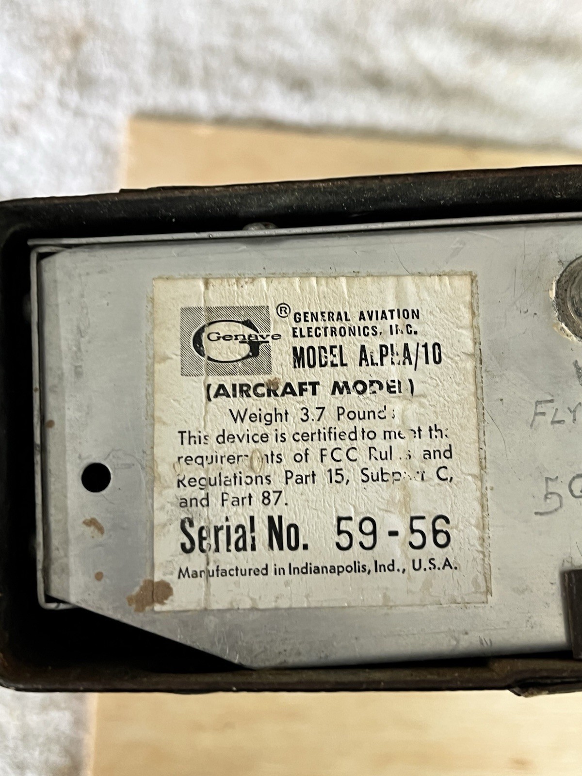 GENAVE ALPHA 10 – General Aviation Electronics Inc.
