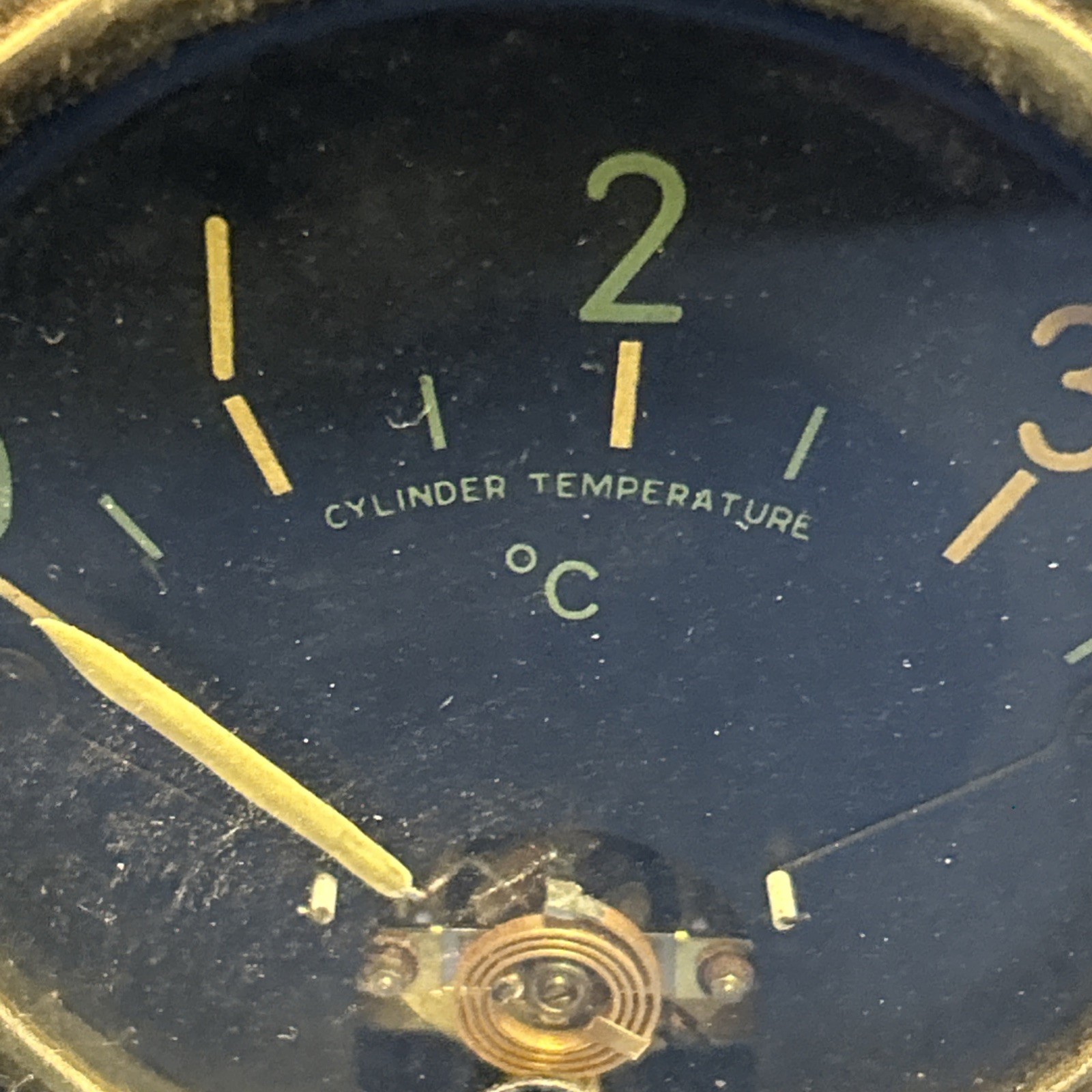 Vintage aircraft Weston 10/208 Cylinder temperature gauge Corsair