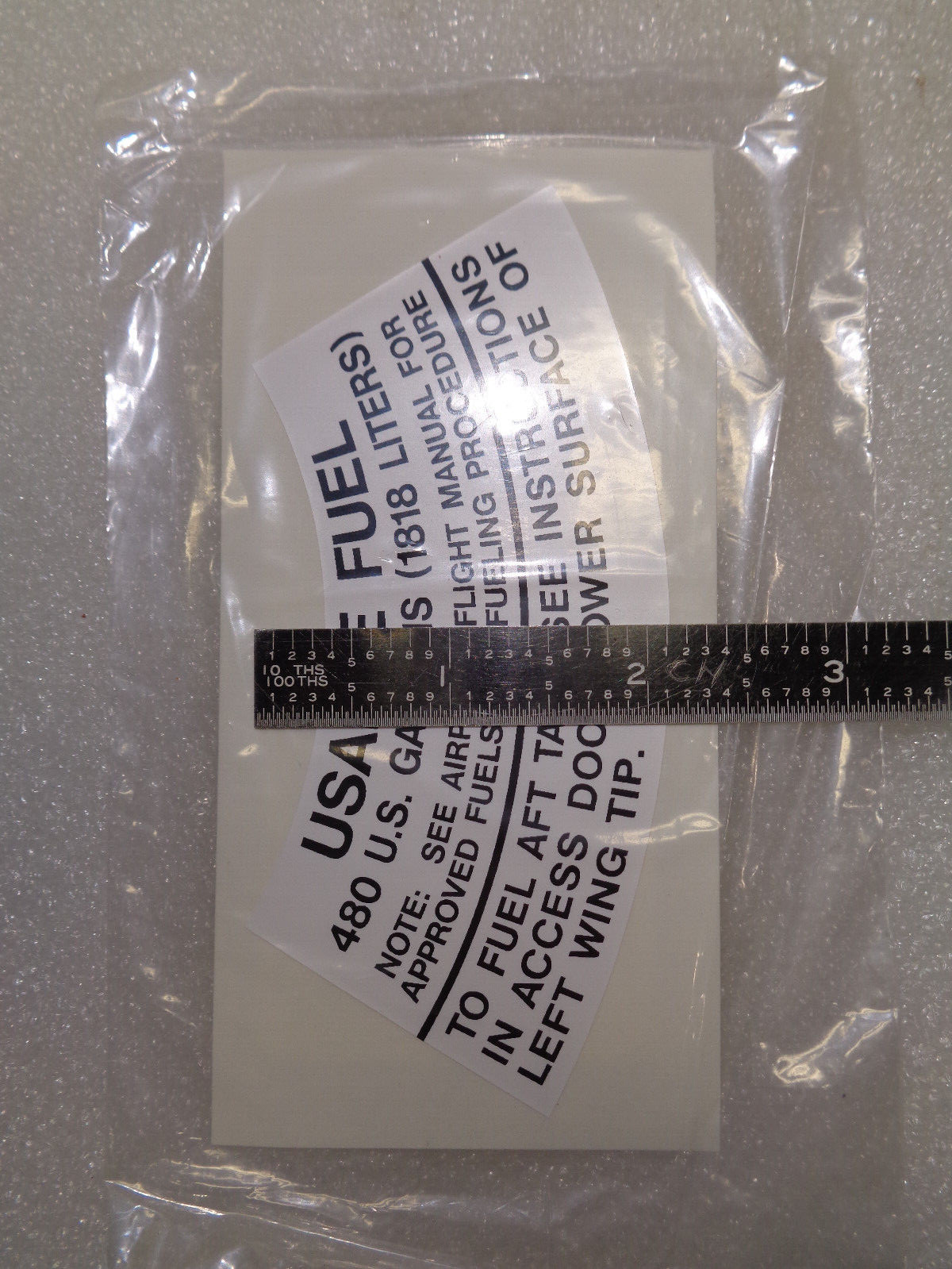 CESSNA CITATION AIRCRAFT “USABLE FUEL ” PLACARD DECAL 6200181-105 NEW
