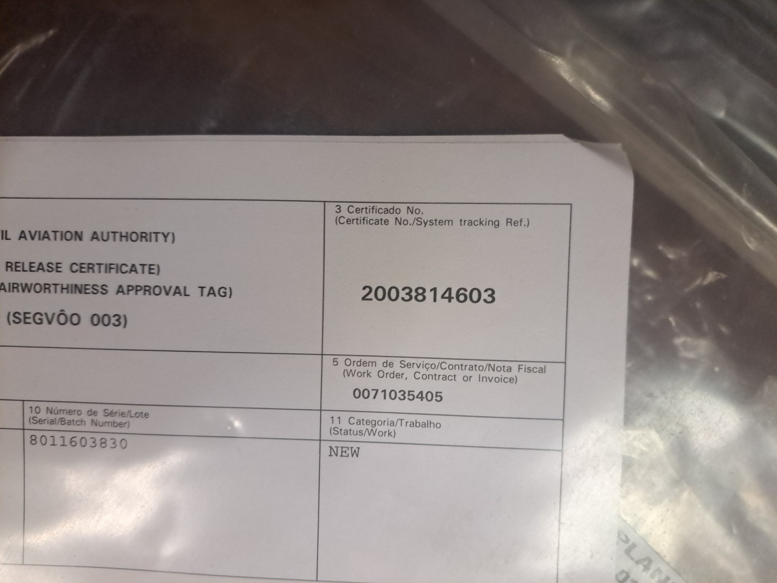 Embraer 170-31950-901 Gasket Knitted Access Door Qty 3 Pack NEW