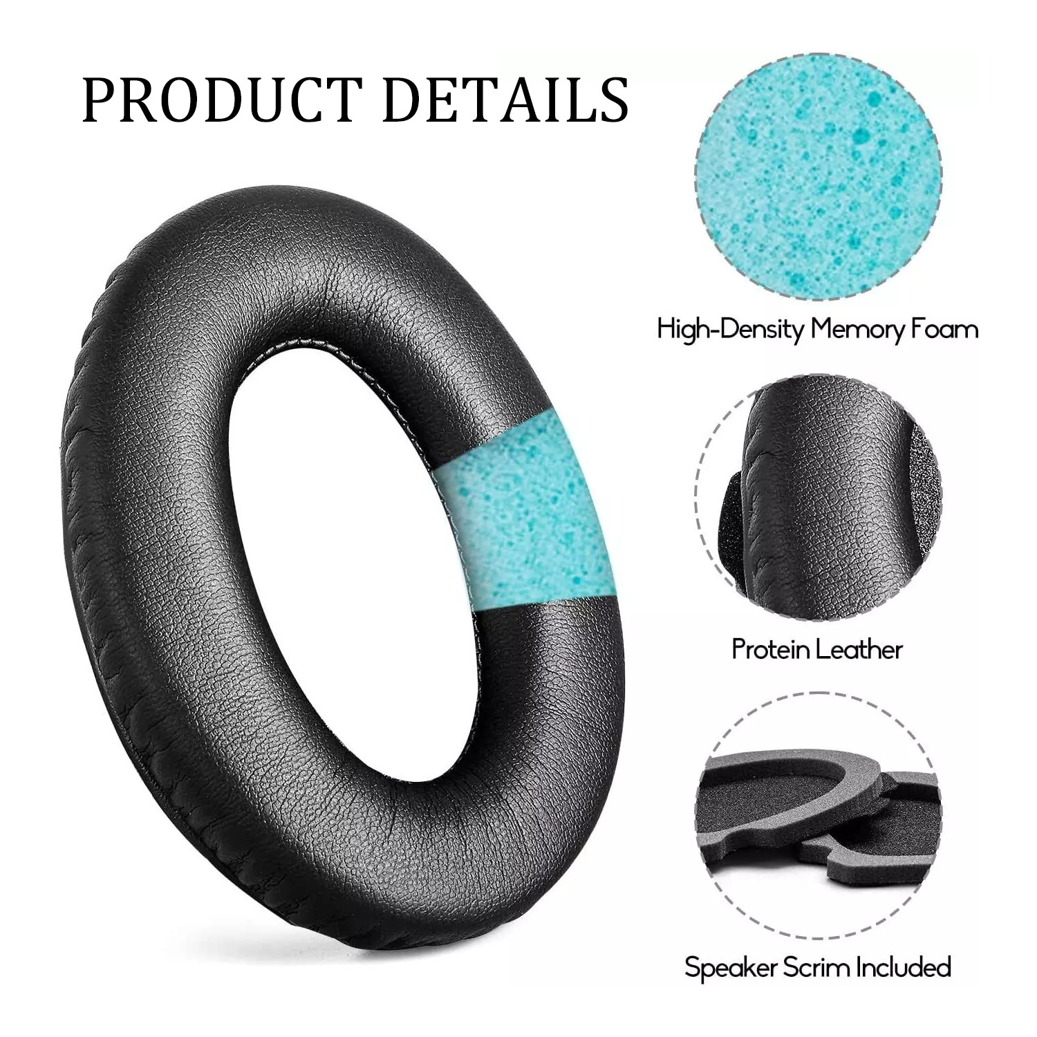Headband Cushion Foam Mic Muff Kits Ear Pads For Bose A20 A10 Aviation Headset