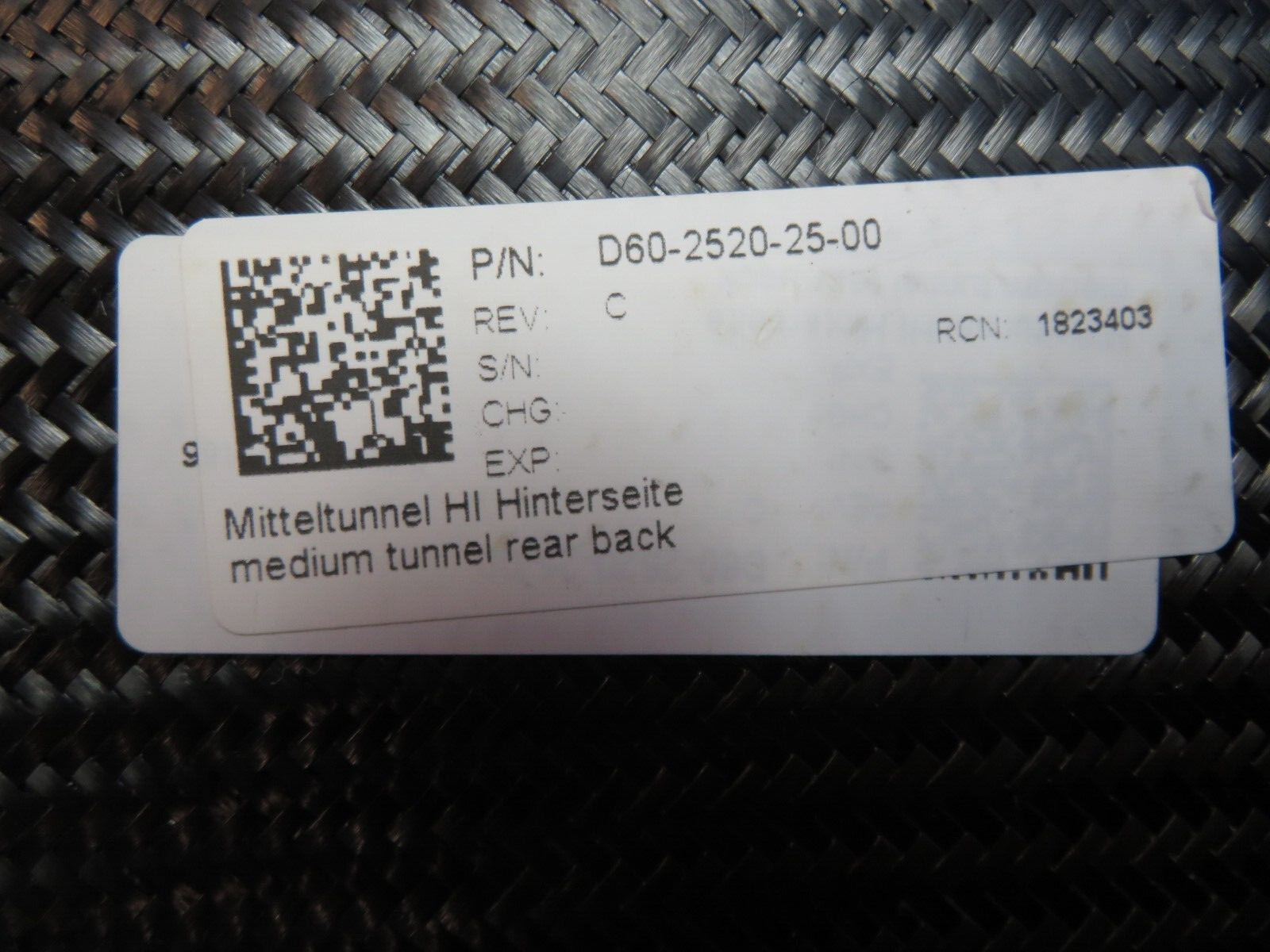Diamond DA-42 Middle Tunnel Rear P/N D60-2520-25-00 (0623-404)