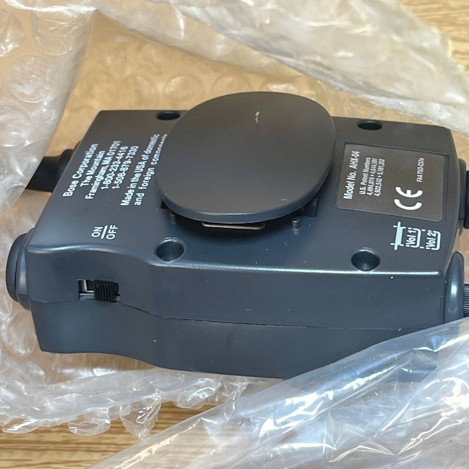 New! BOSE AHX-04 Headset Microphone Control Module w/ Gentex TSO-C58a Microphone