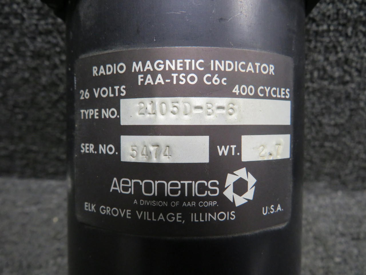 2105D-B-6 Aeronetics Dual Radio Magnetic Indicator (Volts: 26)
