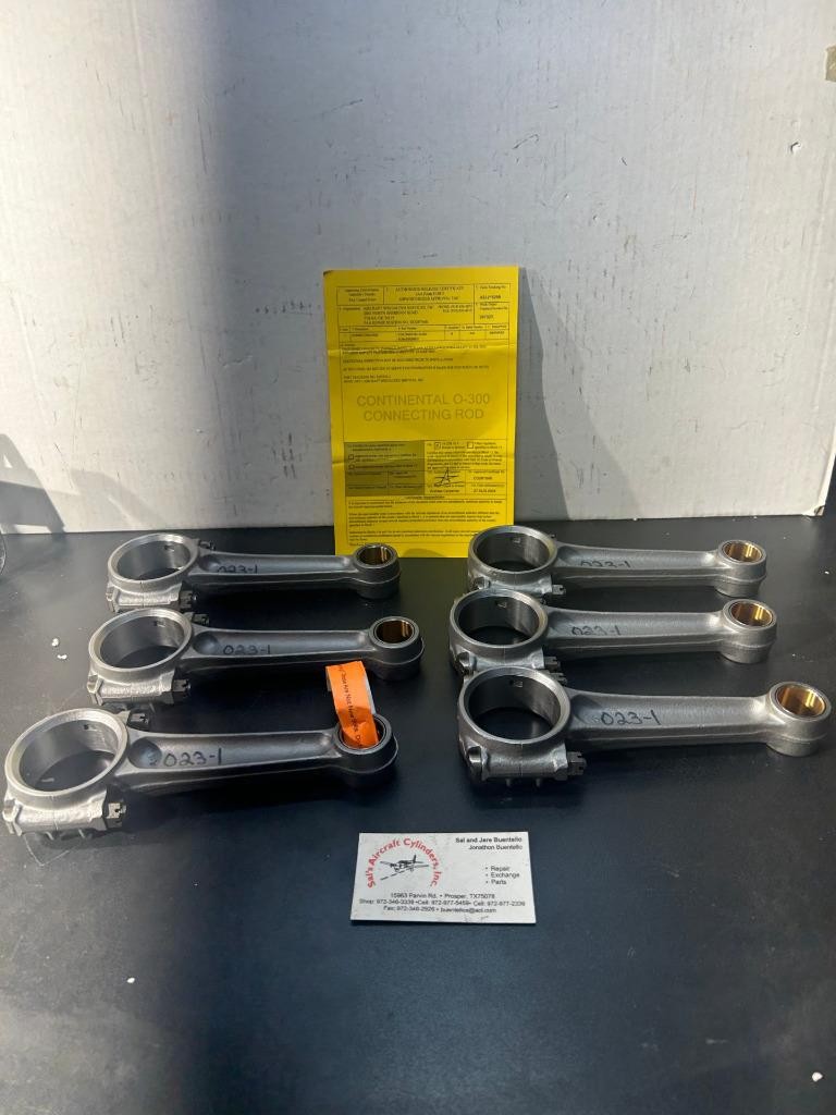 Set of (6) Certified Continental TCM O-300 Connecting Rod W/8130