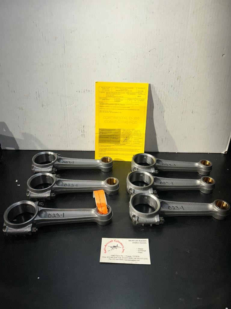 Set of (6) Certified Continental TCM O-300 Connecting Rod W/8130
