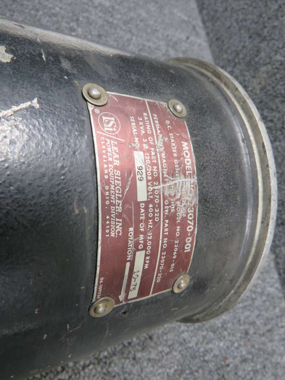 23069-015, 23070-320 Lucas & Lear Siegler Starter Generator w Magnet (Worn Unit)