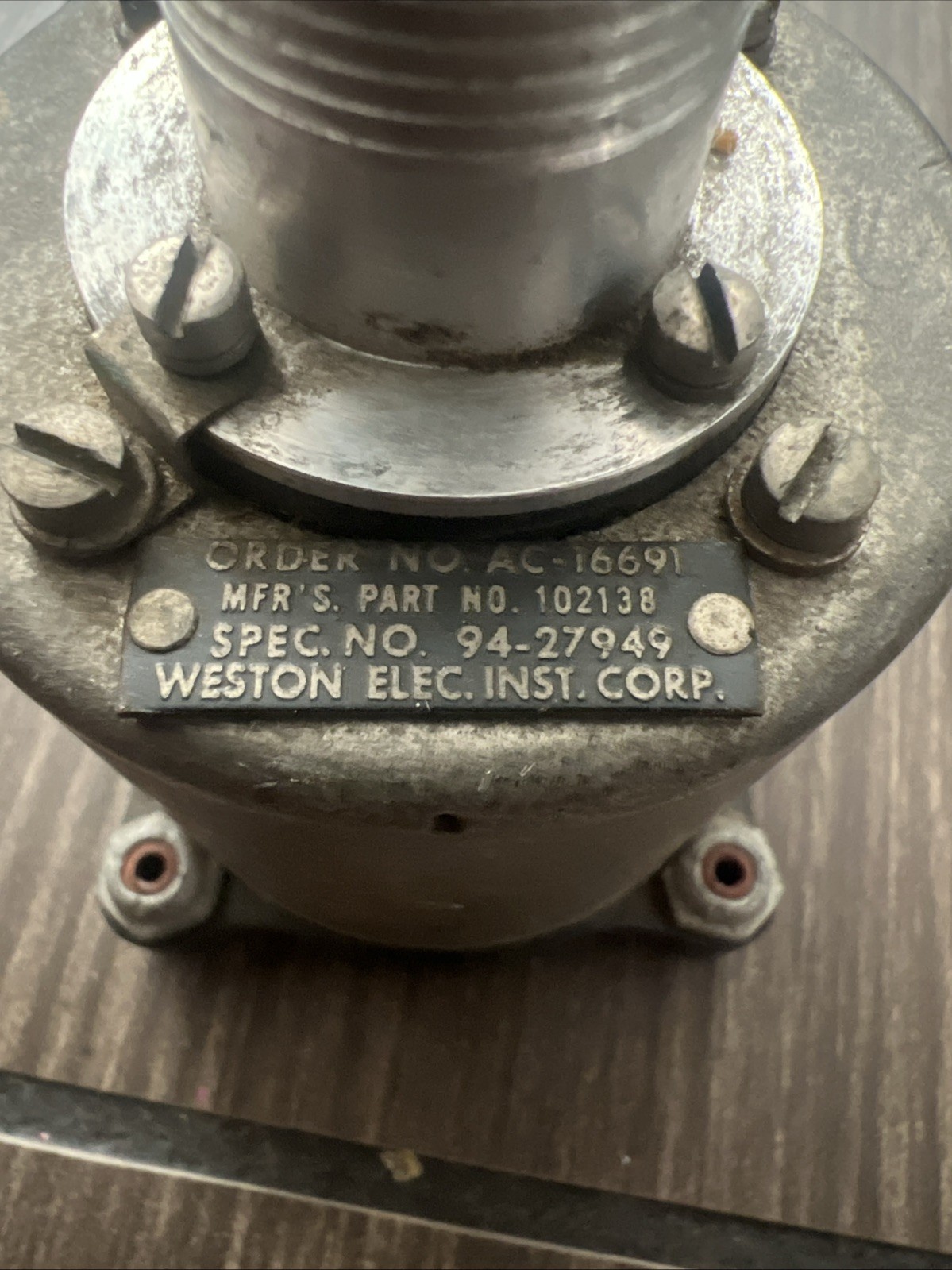 Vintage Aircraft Free Air Temp Celsius MFR Part # 102138 Weston Electric AC16691