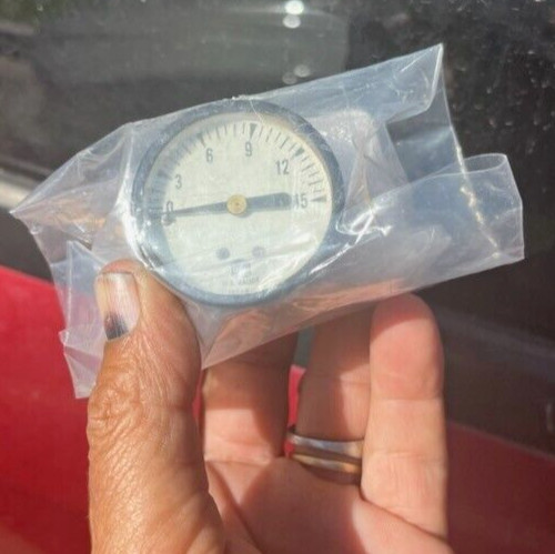 U.S. Gauge Pressure Instrument – 1 5/8″ Round p/n 13398-1 Ranging 0-15 Pounds