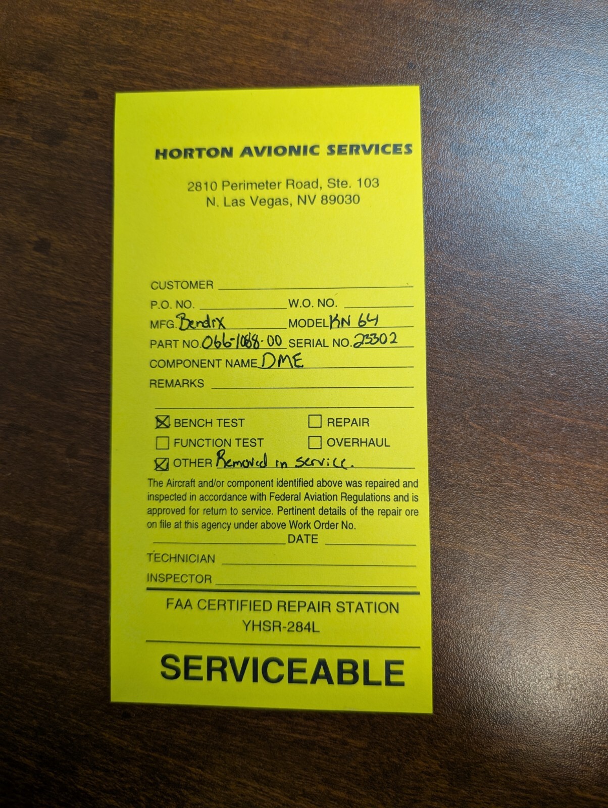 Bendix King KN 64 DME 14V / 28V PN 066-1088-00 With Rack – 30 Day Warranty