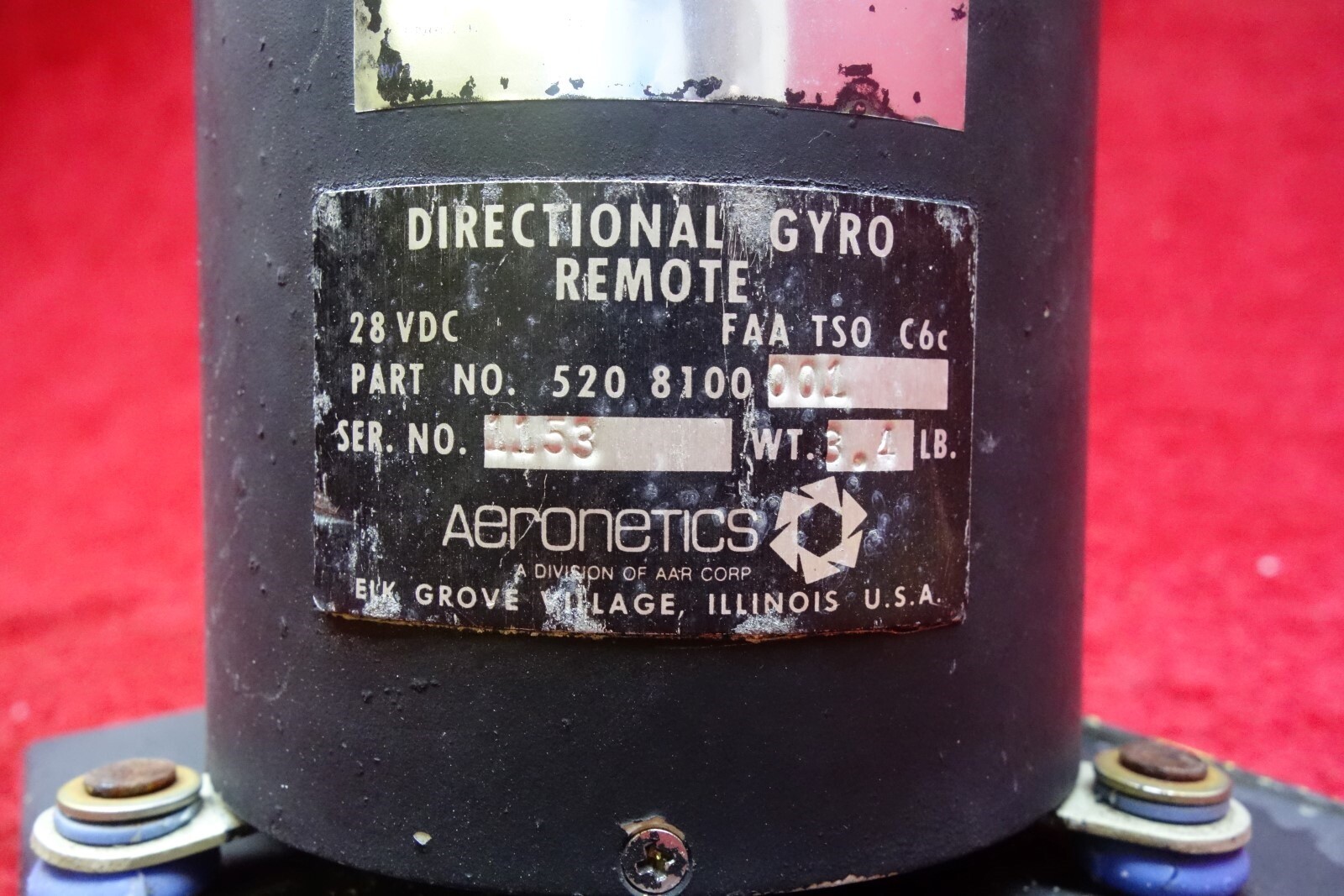 Aeronetics Directional Gyro Remote 28V PN 520-8100-001