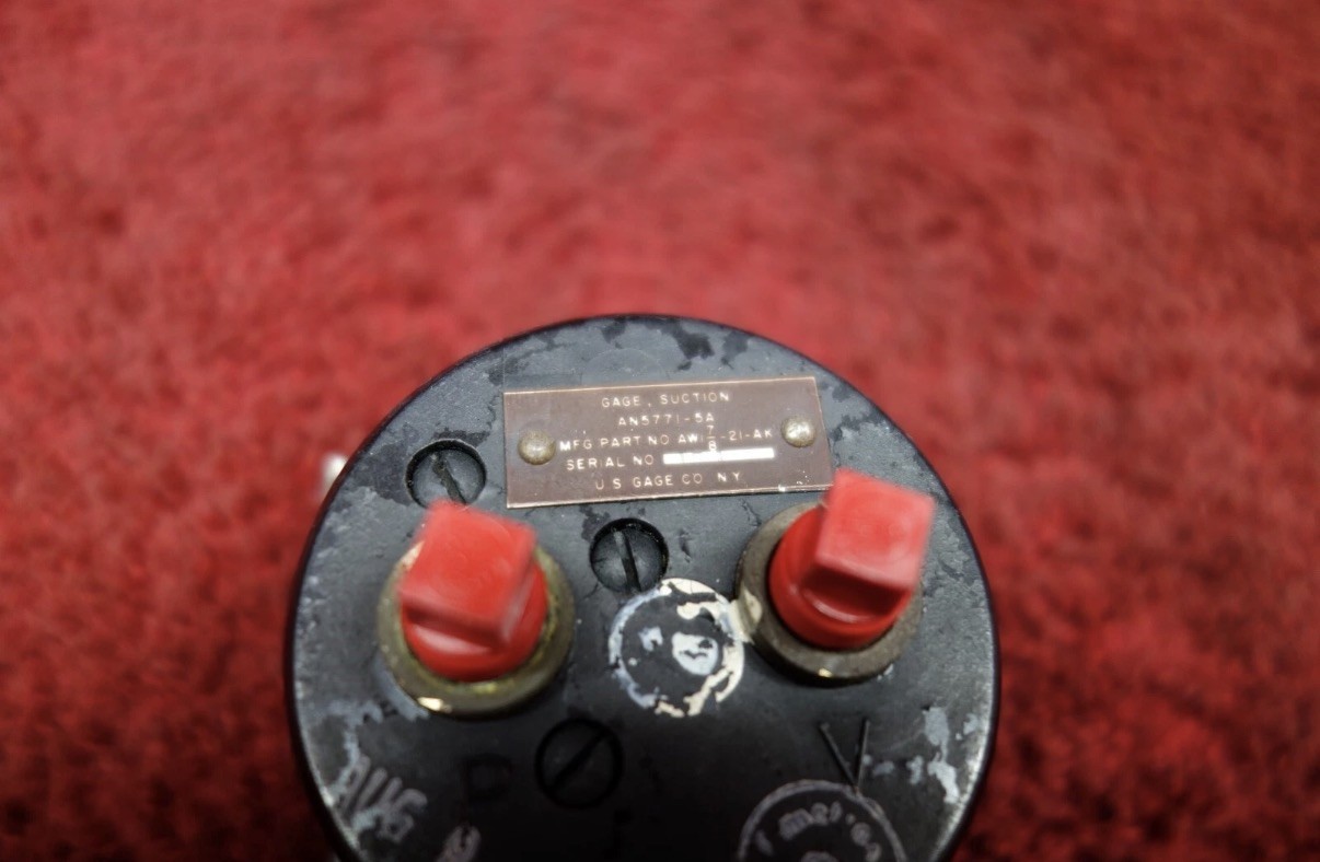 U.S. Gauges Suction Gauge PN AN5771-5A, AW1 7/8-21-AK, 50-384015