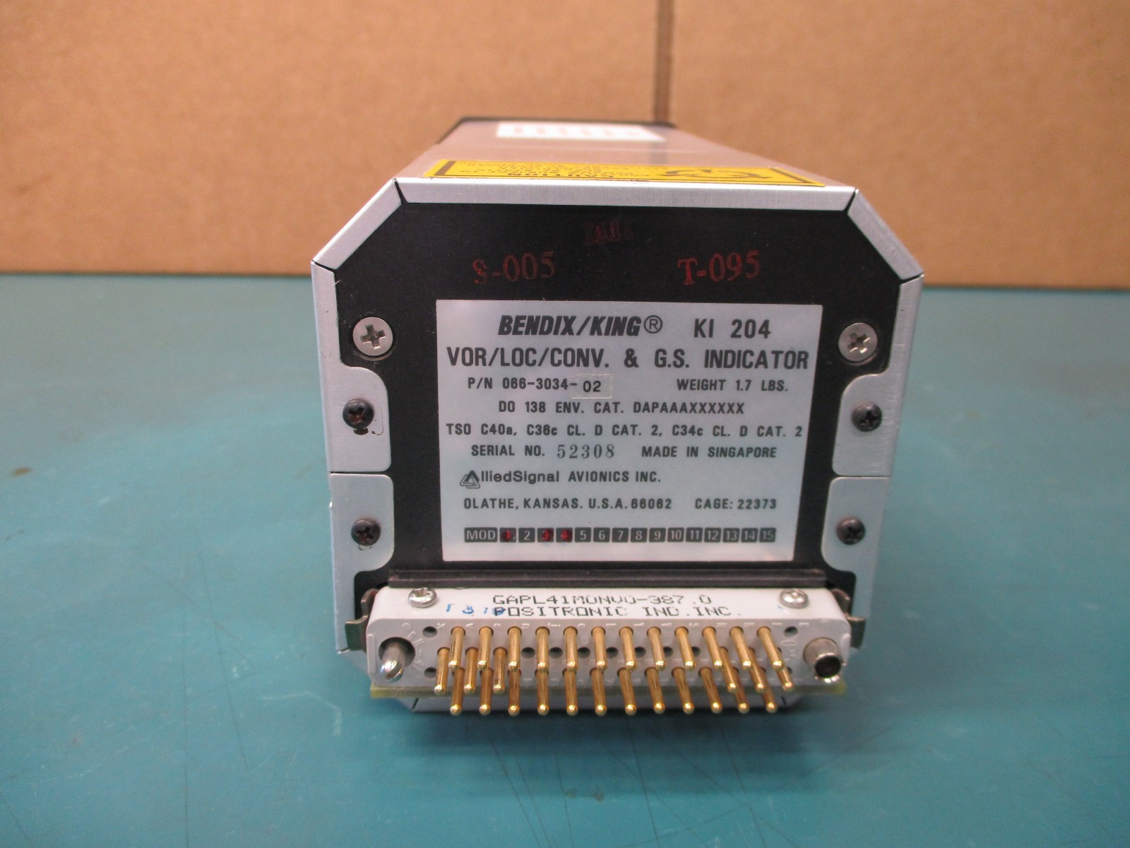 King KX 155 NAV/COM GS radio 14V & KI 204 VOR LOC GS indicator