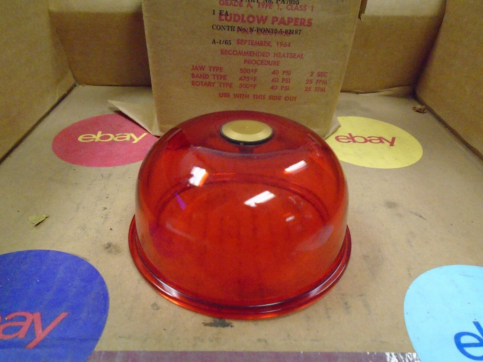 aircraft anti collision red lens p/n delta pa7055 4 in x 2 in
