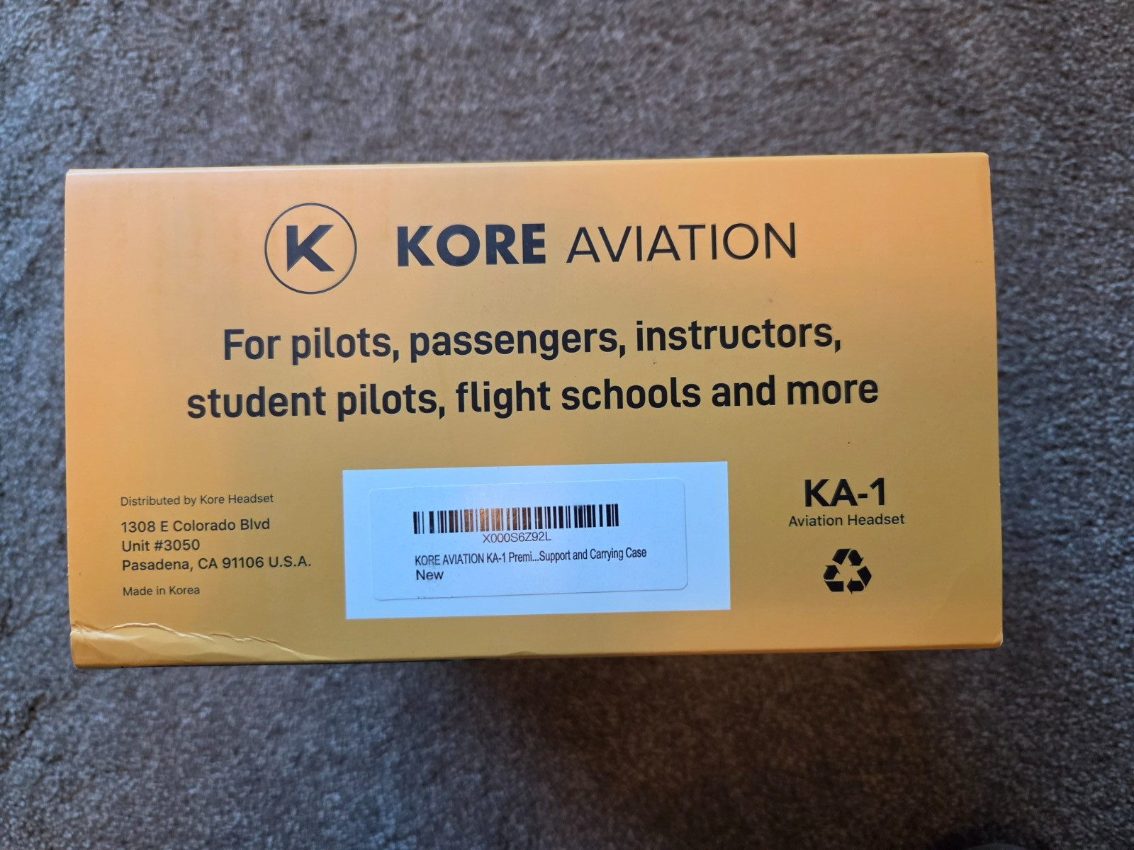 KORE AVIATION KA-1 General Aviation Headset for Pilots | Mono and Stereo Comp…
