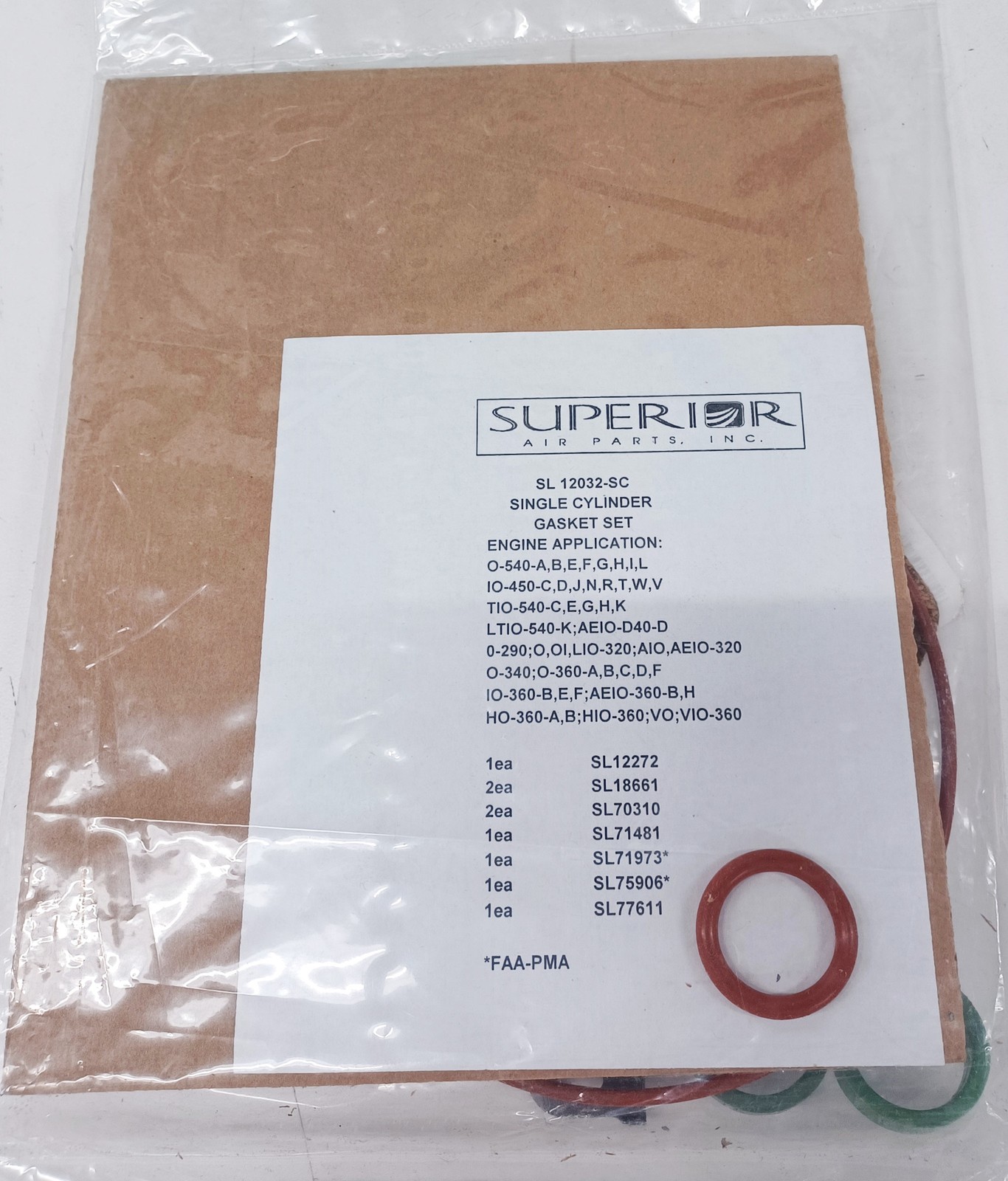 Repaired Superior Air Parts Cylinder p/n SL36006NA1 w/Transport Canada Form One