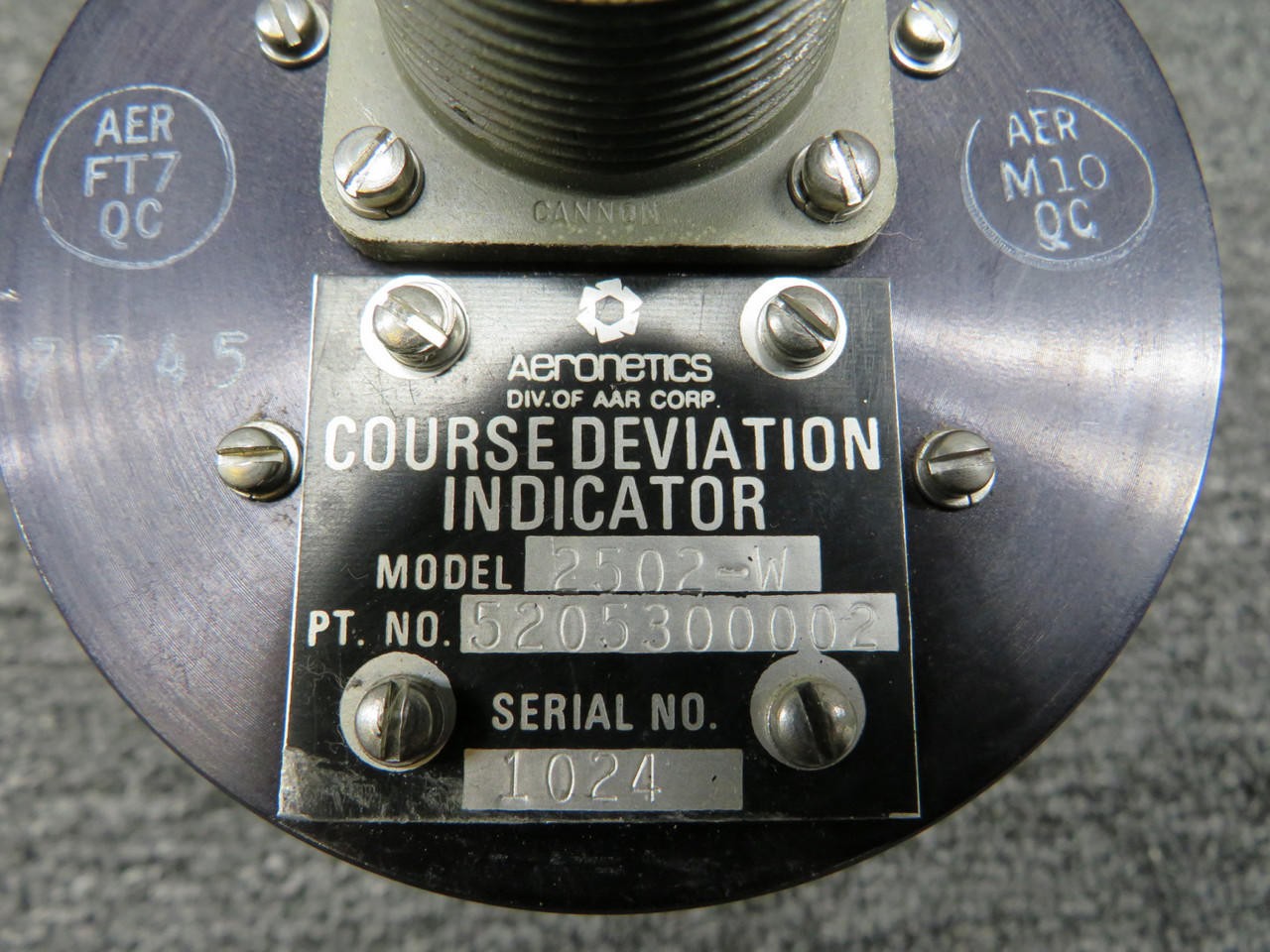 5205300002 Aeronetics 2502-W Course Deviation Indicator