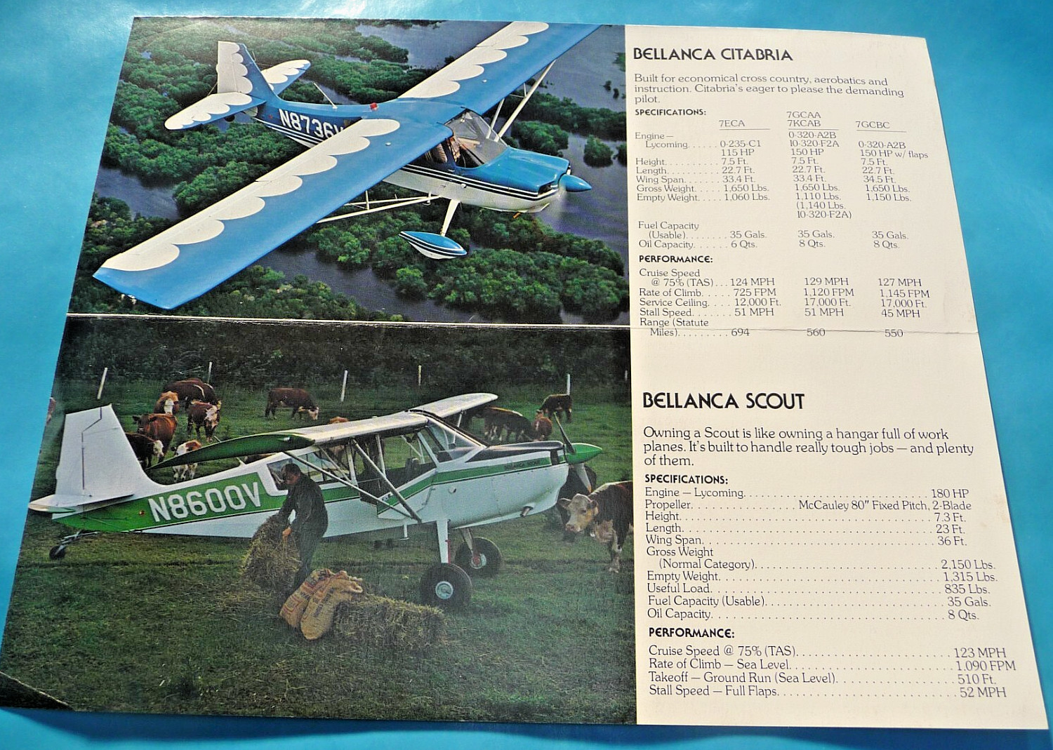 Vtg Flyer Bellanca Viking Citabria Scout Decathlon Specs Performance w/ Photos