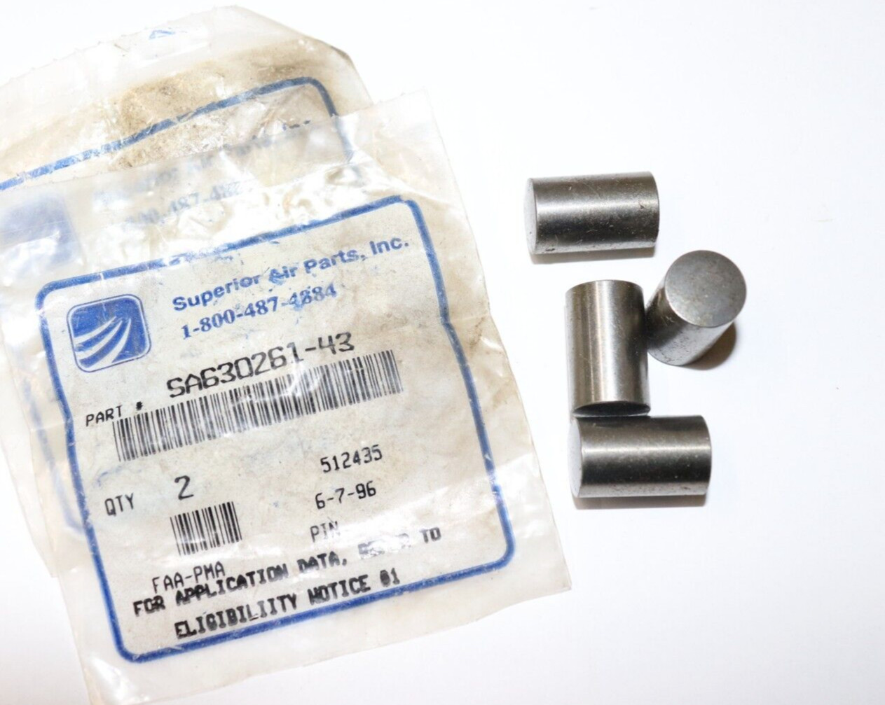 4 NOS Continental Counterweight Damper Pins, PN 630261-43