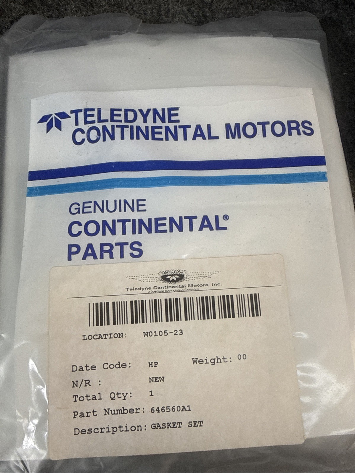 TCM Continental Aircraft Cylinder 655479A8 Overhauled