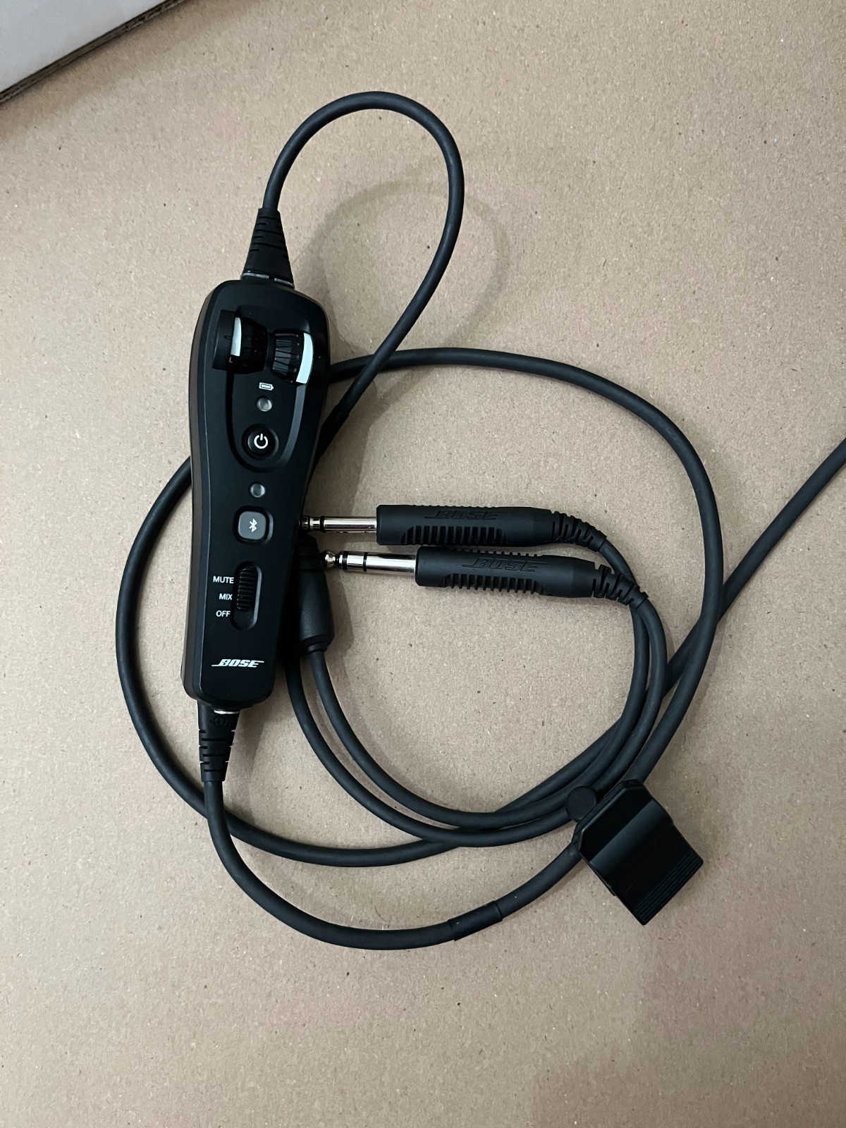 Bose A20 Aviation Headset with Bluetooth and Dual Plug Cable Black