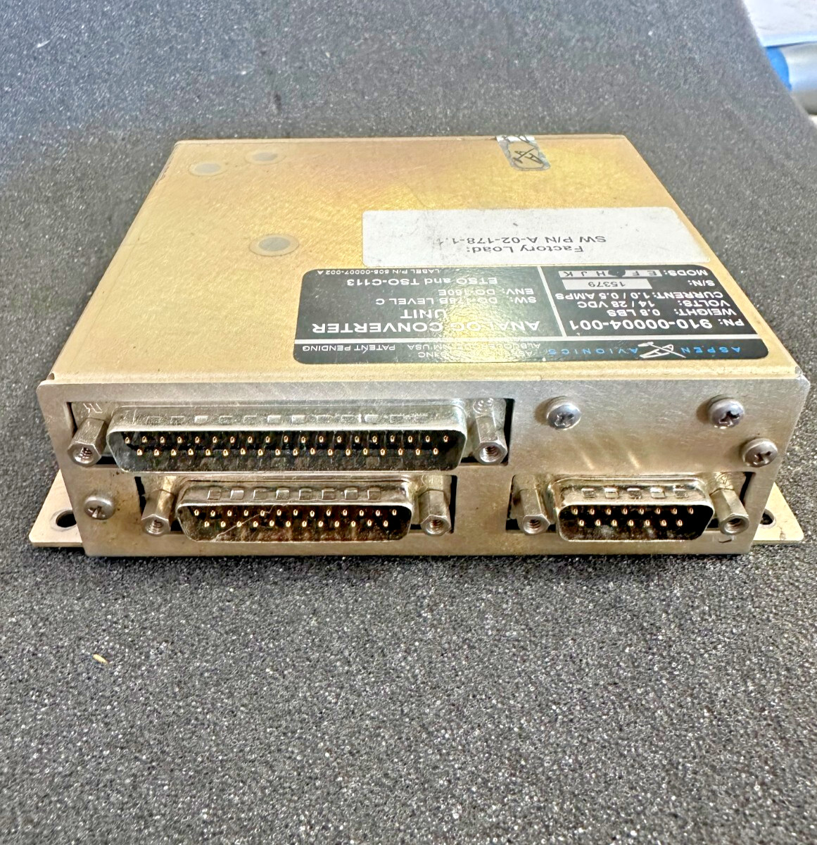 ASPEN EFD 1000 w/ EA100 Adapter, ACU, Alt PreSelect, Config Mod, & Connectors