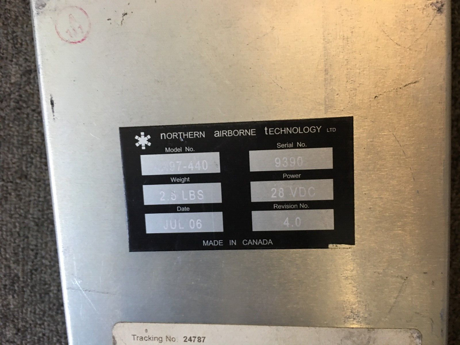 Northern Airborne Technology Audio Control Panel AA97-440 -used 30 day warranty