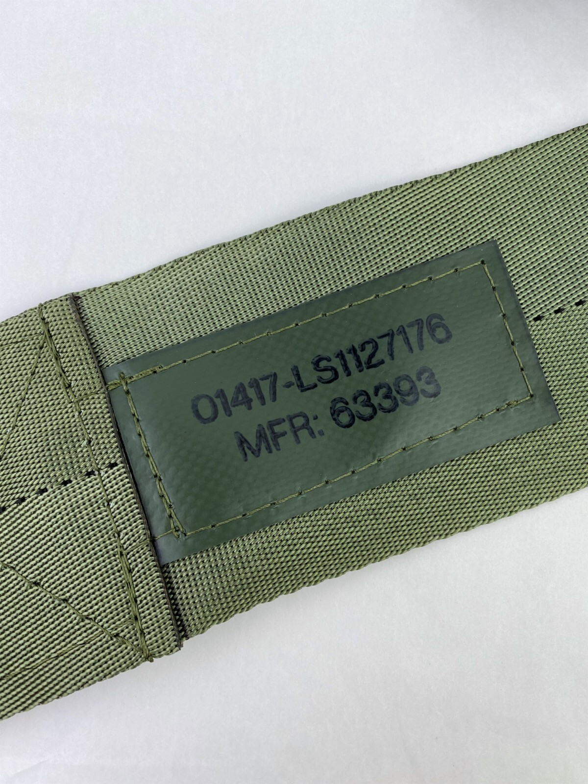 General Dynamics Land Systems Inc. Green Webbing Restraint Strap 35″ Long