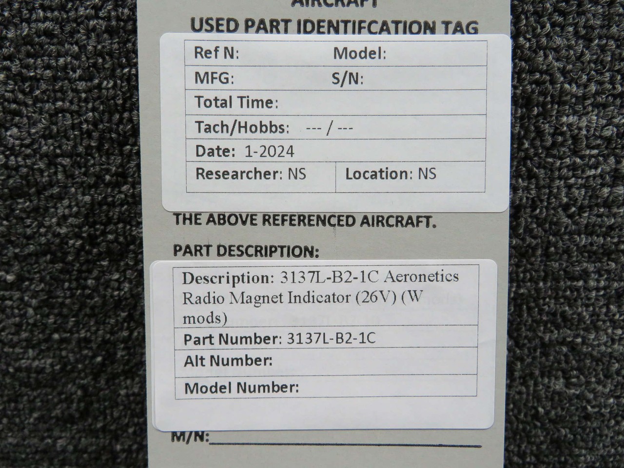 3137L-B2-1C Aeronetics Radio Magnetic Indicator with Modifications (26V)