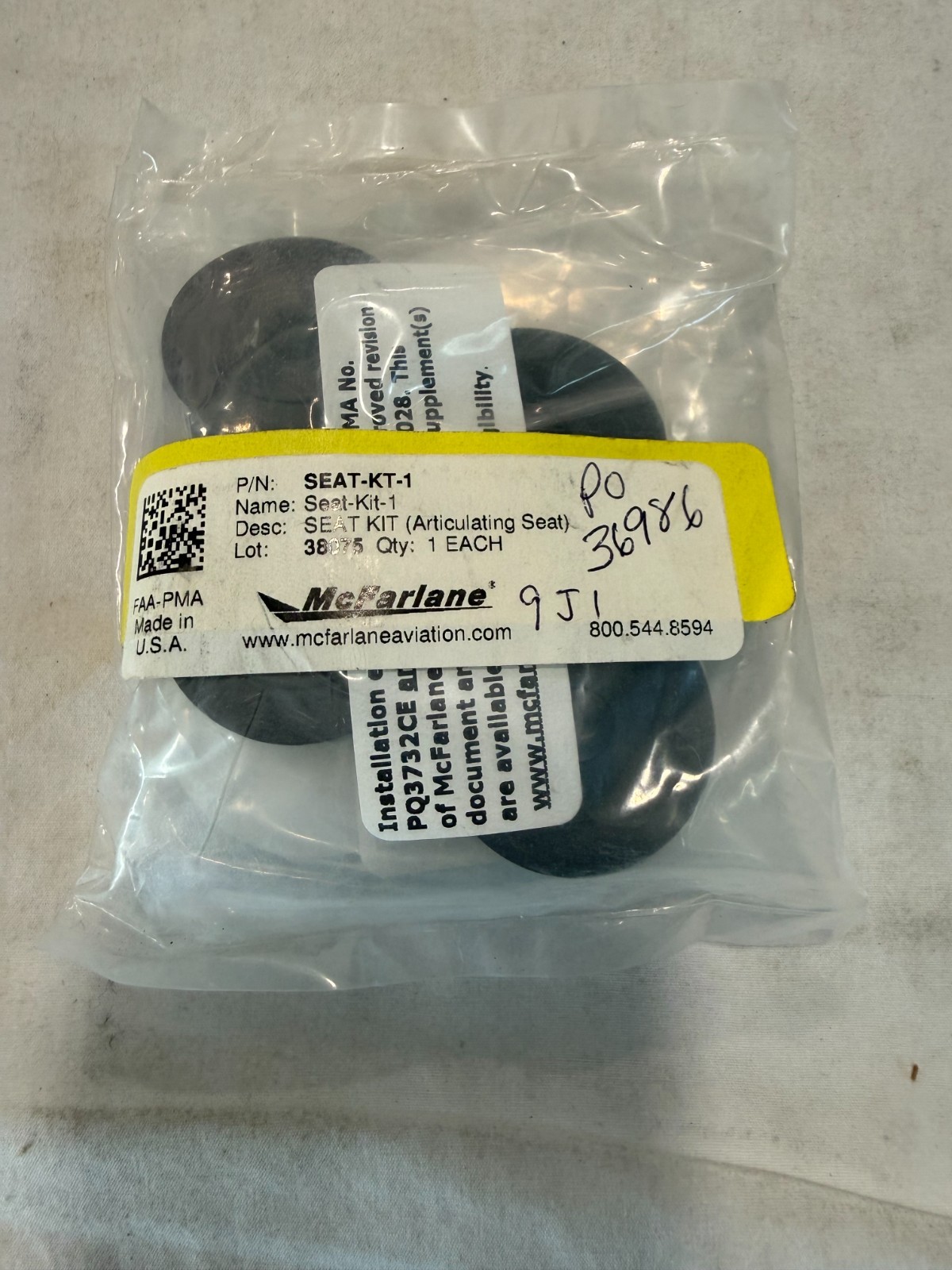 New seat roller kit with no certs P/N SEAT-KT-1