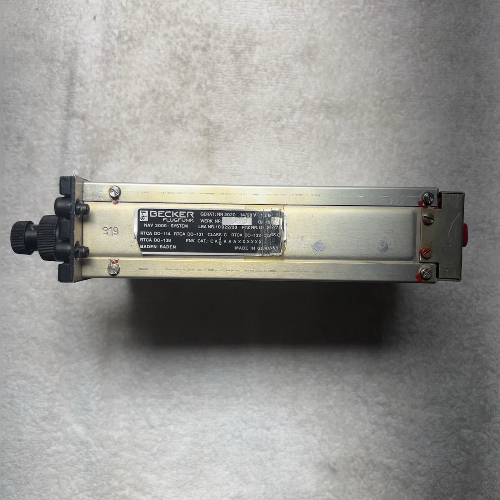 Vintage NR 2020 Becker FlugFunk Nav 2000 System 14/28 V