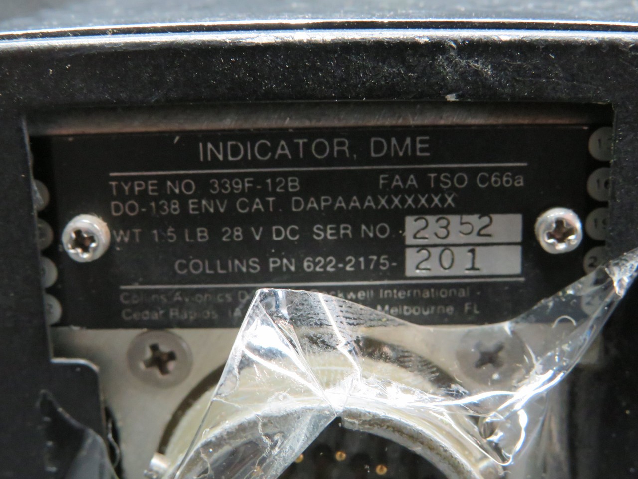 622-2175-201 Collins DME Indicator (Volts: 28)