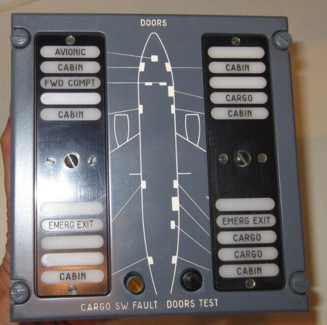 AIRBUS DOOR LOCK WARNING BOX 303-0250-3 MADE IN FRANCE AIRCRAFT DIAGRAM