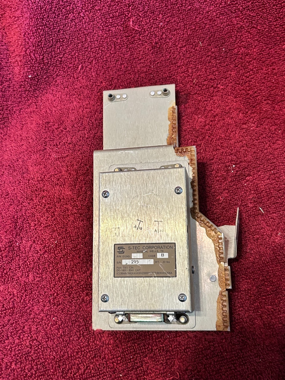 S-TEC TRIM WARNING MONITOR P/N 01240 CODE B