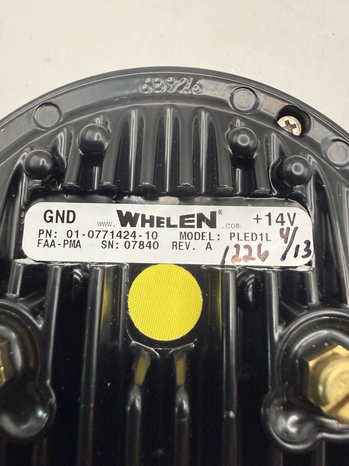 01-0771424-10 REV.A Whelen PLED1L LED Landing Light (Volts: 14) NEW OLD STOCK