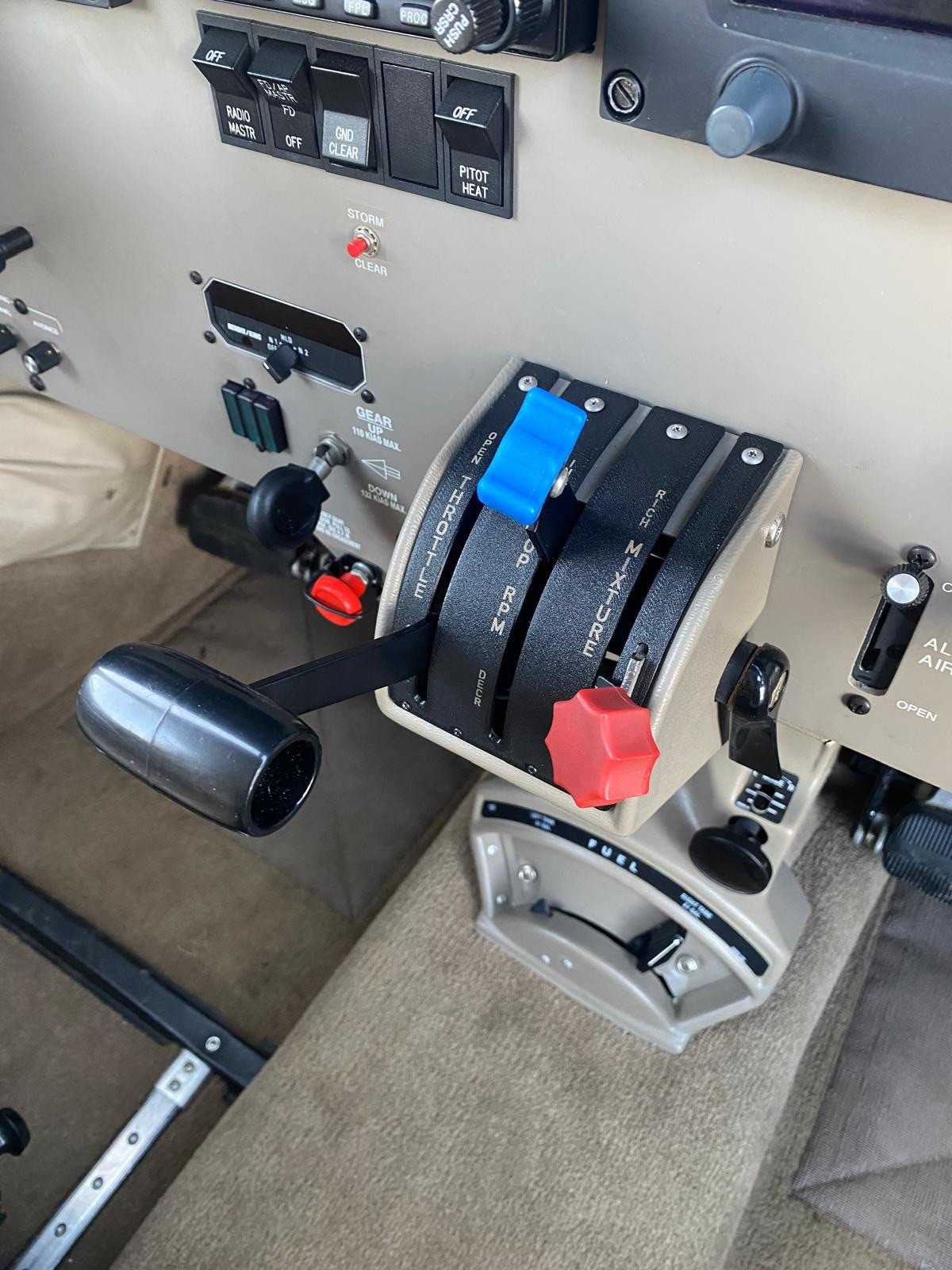 PN: 69669-44 PIPER PA 32 ENGINE CONTROL PLATE