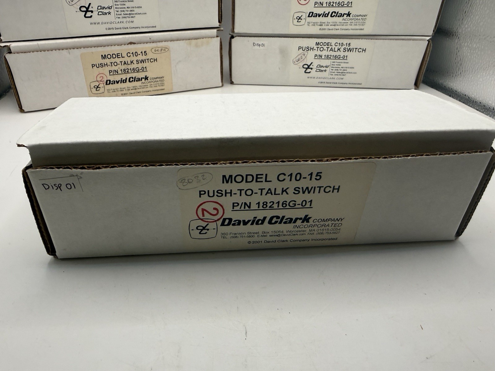 DAVID CLARK C10-15 PTT (Push To Talk) SWITCH p/n 18216G-01 NEW
