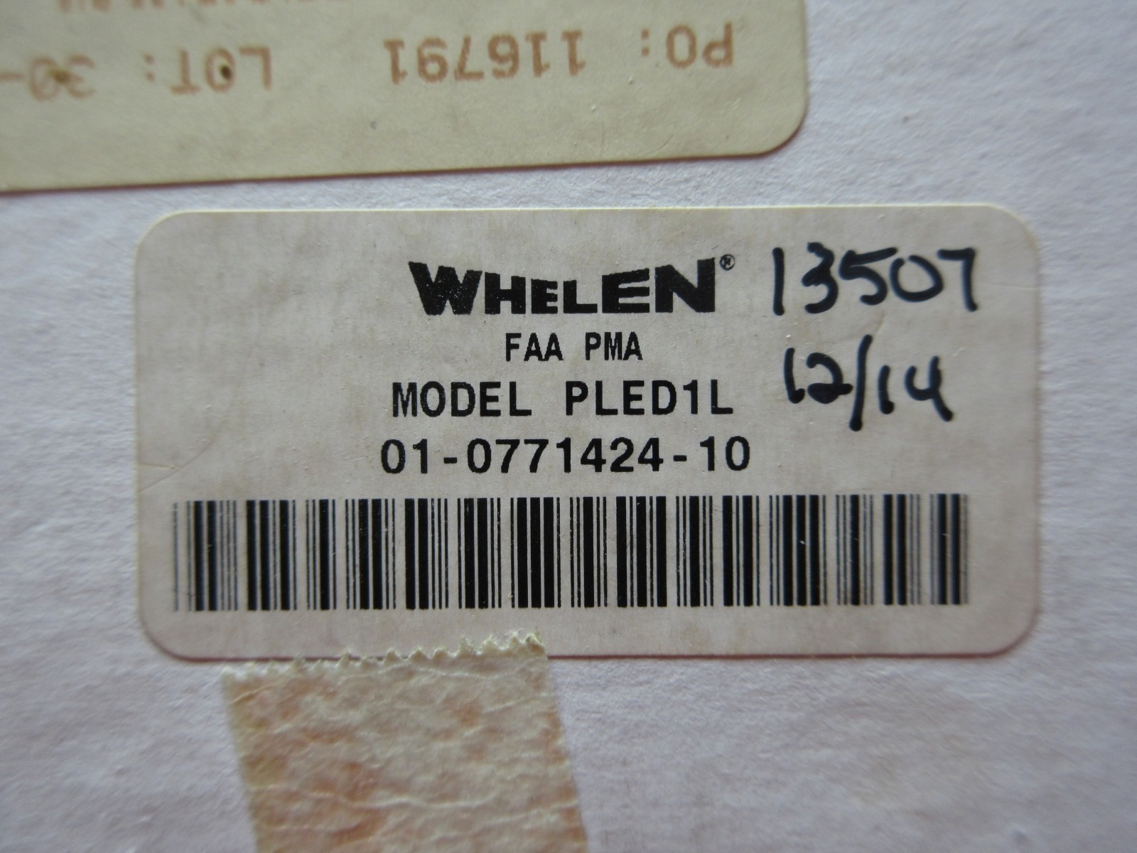 Whelen PLED1L Parmetheus Landing Light 14V PN 01-0771424-10, 11-08294