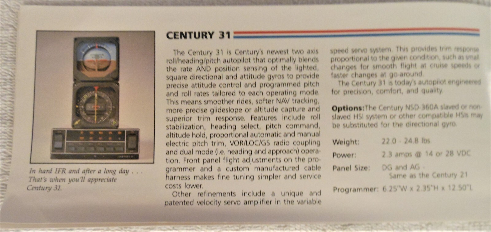 Century Autopilot Flight Director System HSI Yaw Damper 1983 Factory Booklet