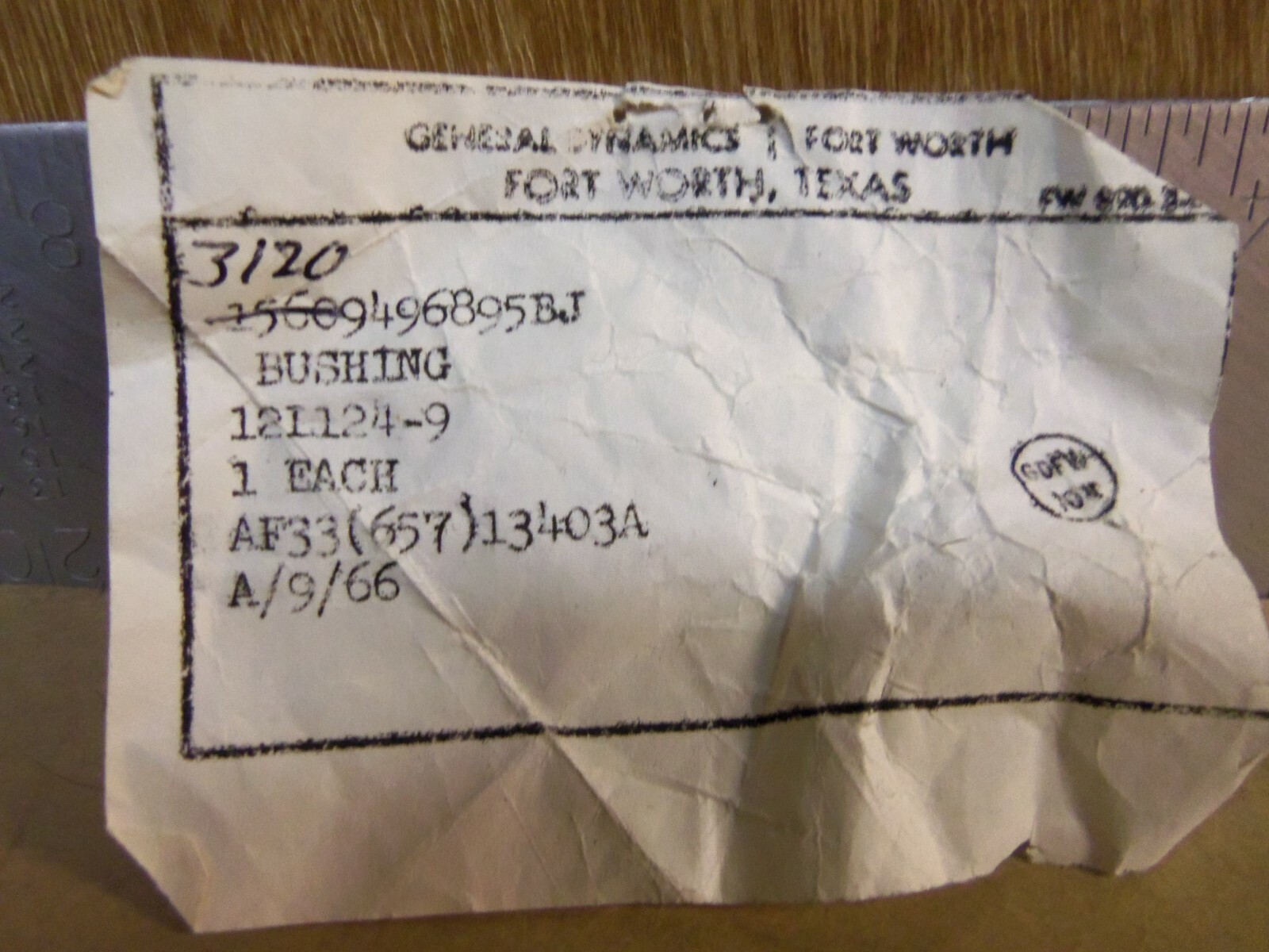 General Dynamics – Sleeve Bearing – P/N: 12L124-9 (NOS)