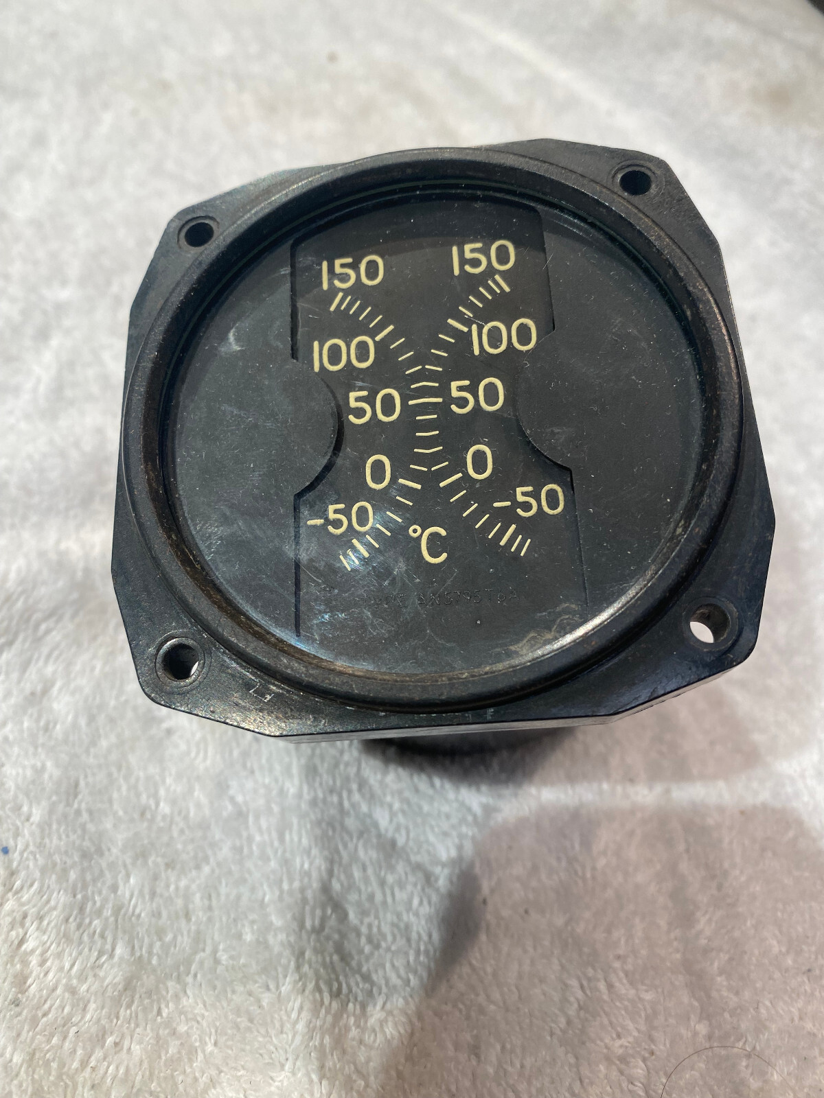 AN5795T6A # 10736-A Gauge Electric Auto-Lite Dual Temperature Indicator 12 or 24