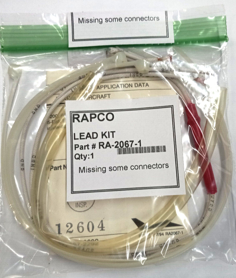 RAPCO P/N RA-2067-1 LEAD KIT (Missing some connectors)