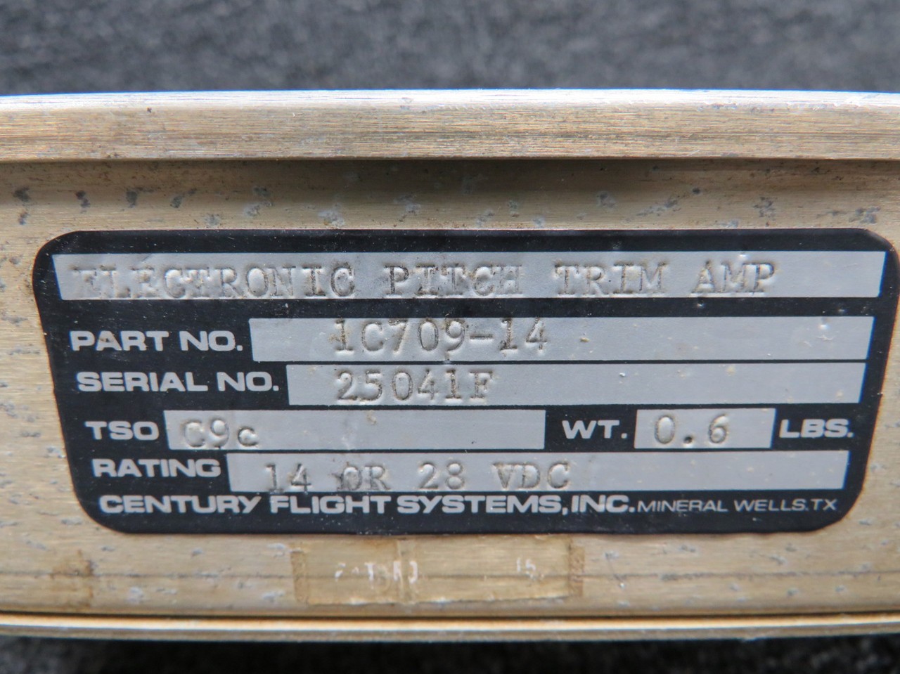 1C709-14 Century Flight Electronic Pitch Trim Amplifier (Volts: 14-28)