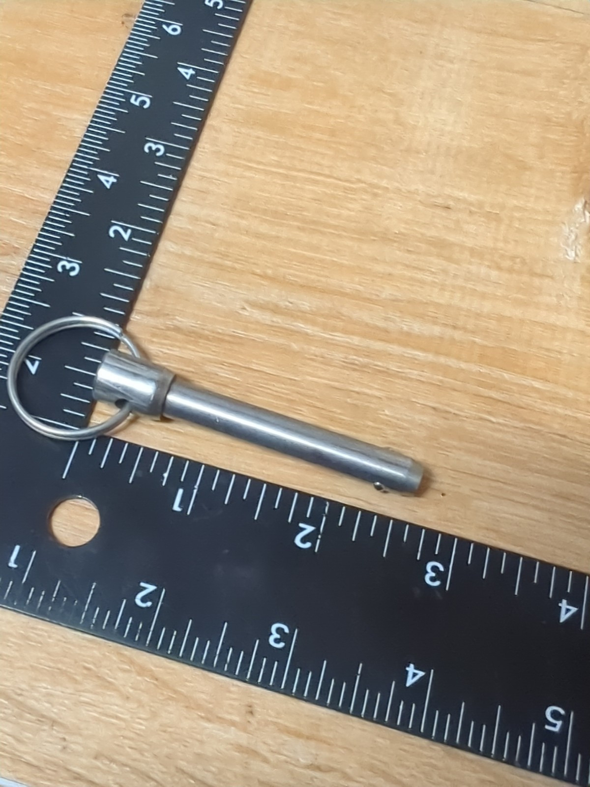 lockwell 5/16 x 1-11/16 Stainless Steel BALL LOCK DETENT PIN WITH RING