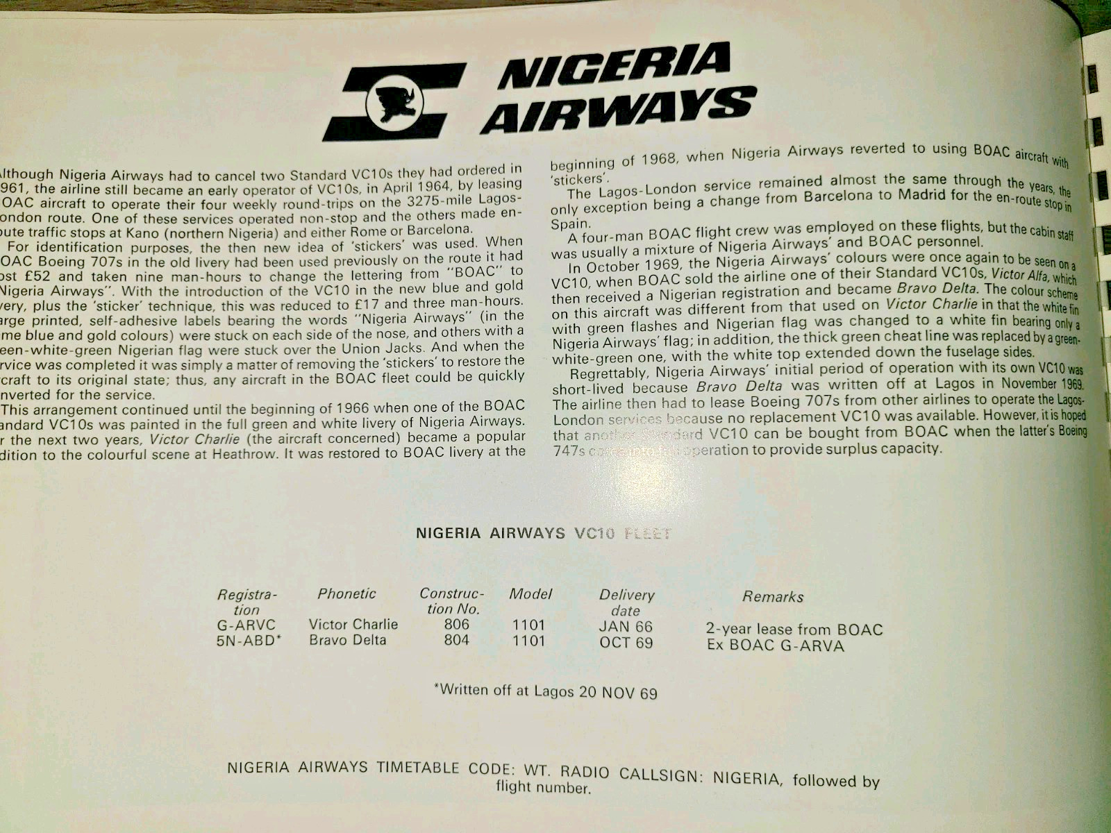 Vtg PB book, VC 10 by Jim Lucas, 1970 – VHF Supplies England, aviation airplane