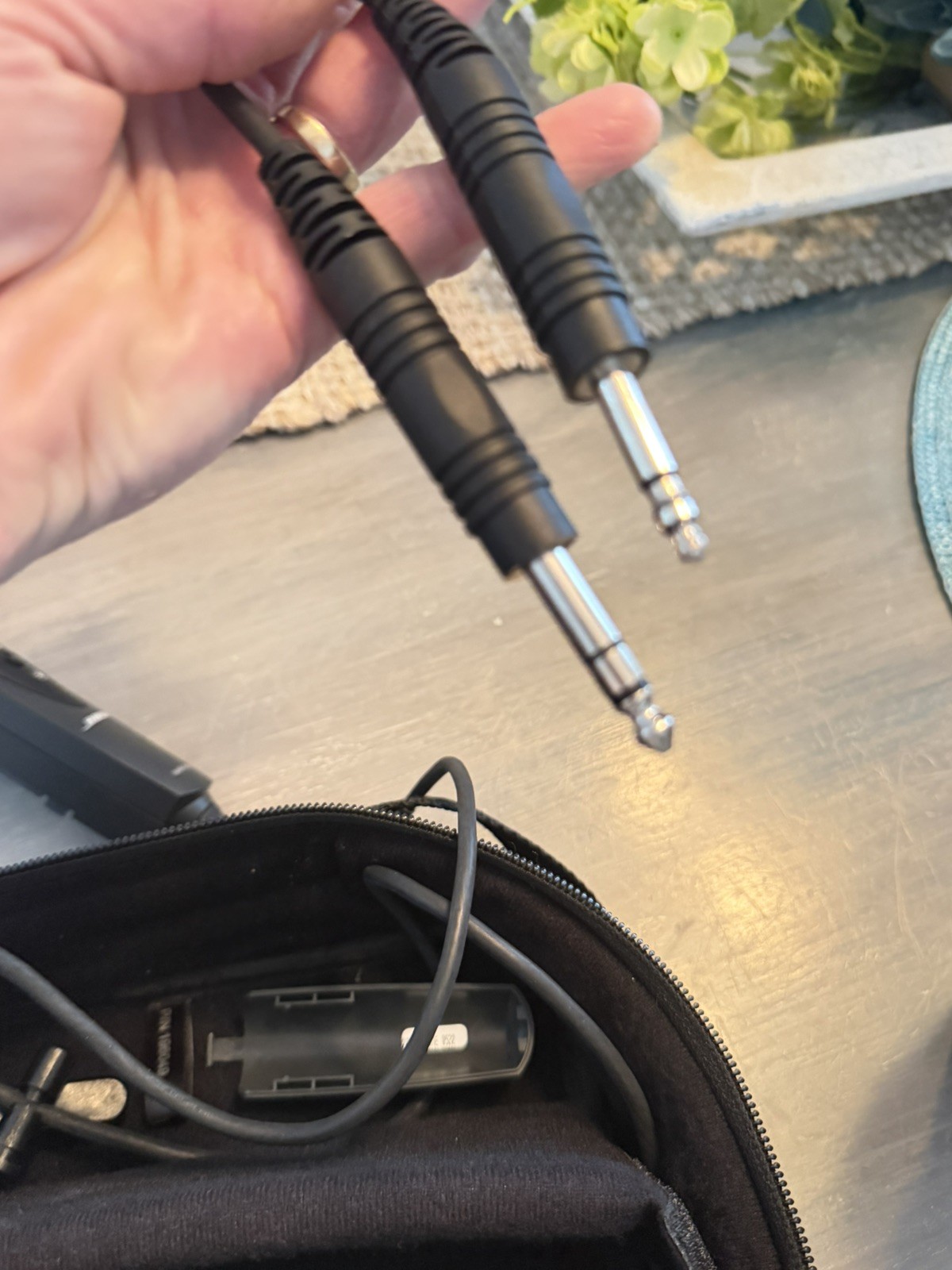 Bose Aviation X ANR Pilot Headset AHX-32-01 Dual GA Plugs w/ Bose Case Tested