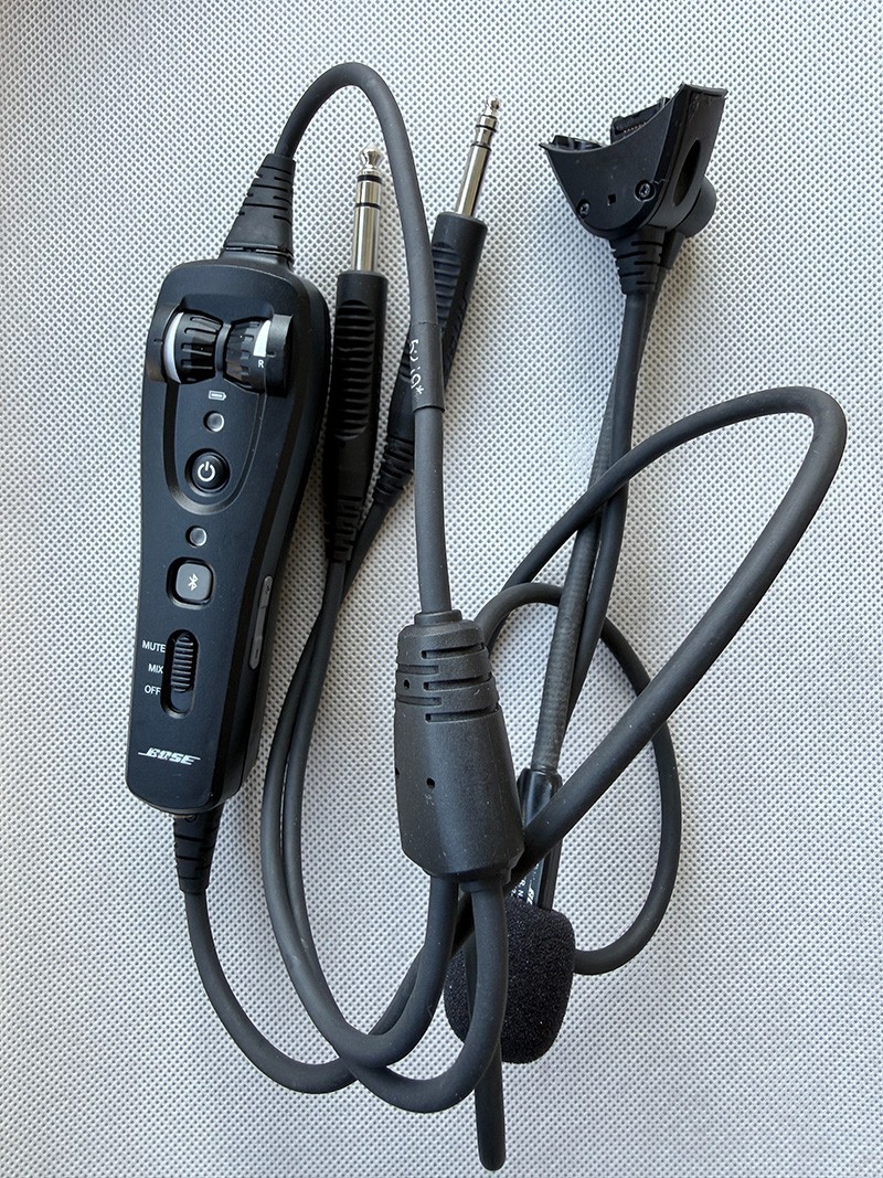 Bose A20 Bluetooth Control Module Triple Cable Boom Mic Dual GA Twin Plug Adapte