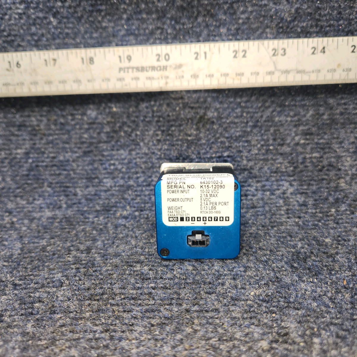 6430102-3 | Mid-Continent TA102 | Dual USB Charging Port w Mod (10-32V, 2.1A)
