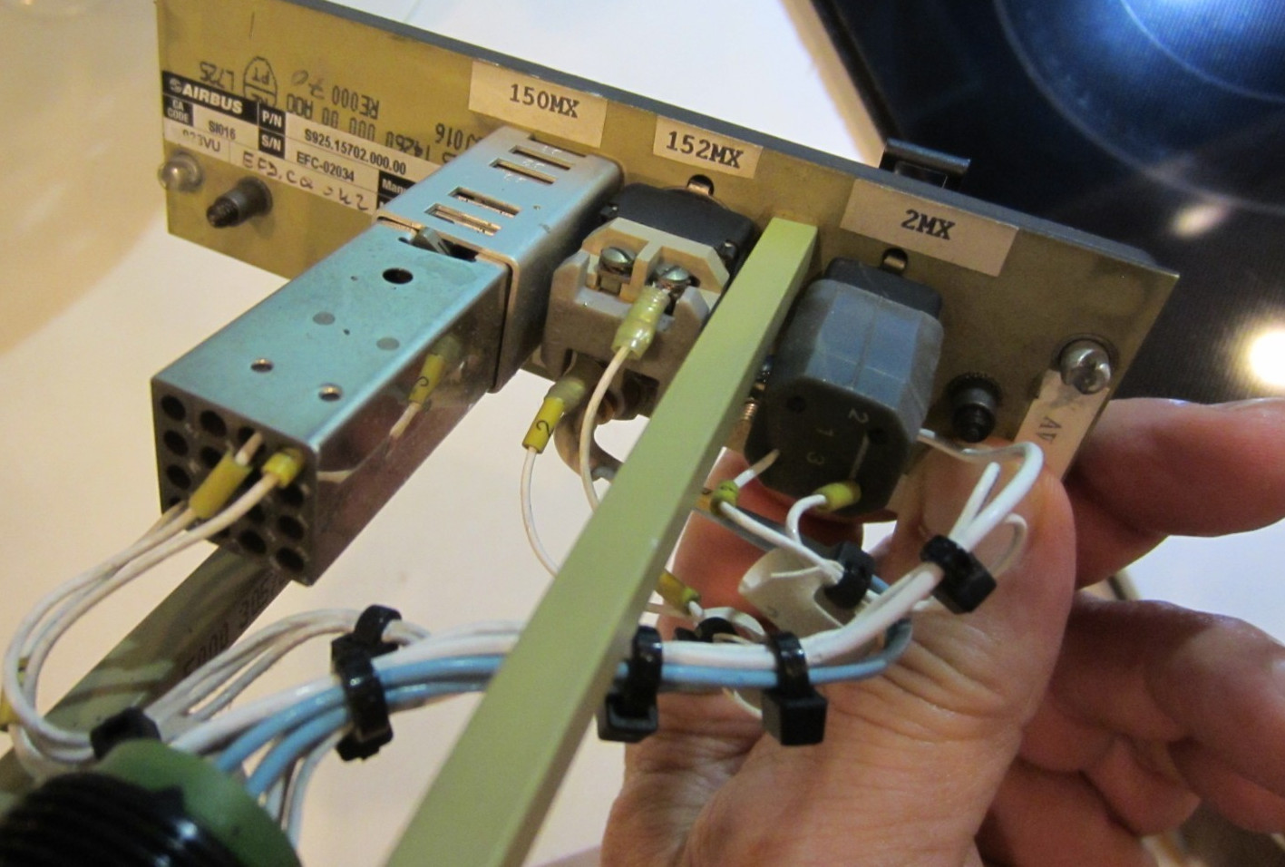 AIRBUS EMERGENCY LOCATOR XMTR PANEL ORIGINAL WITH SWITCH