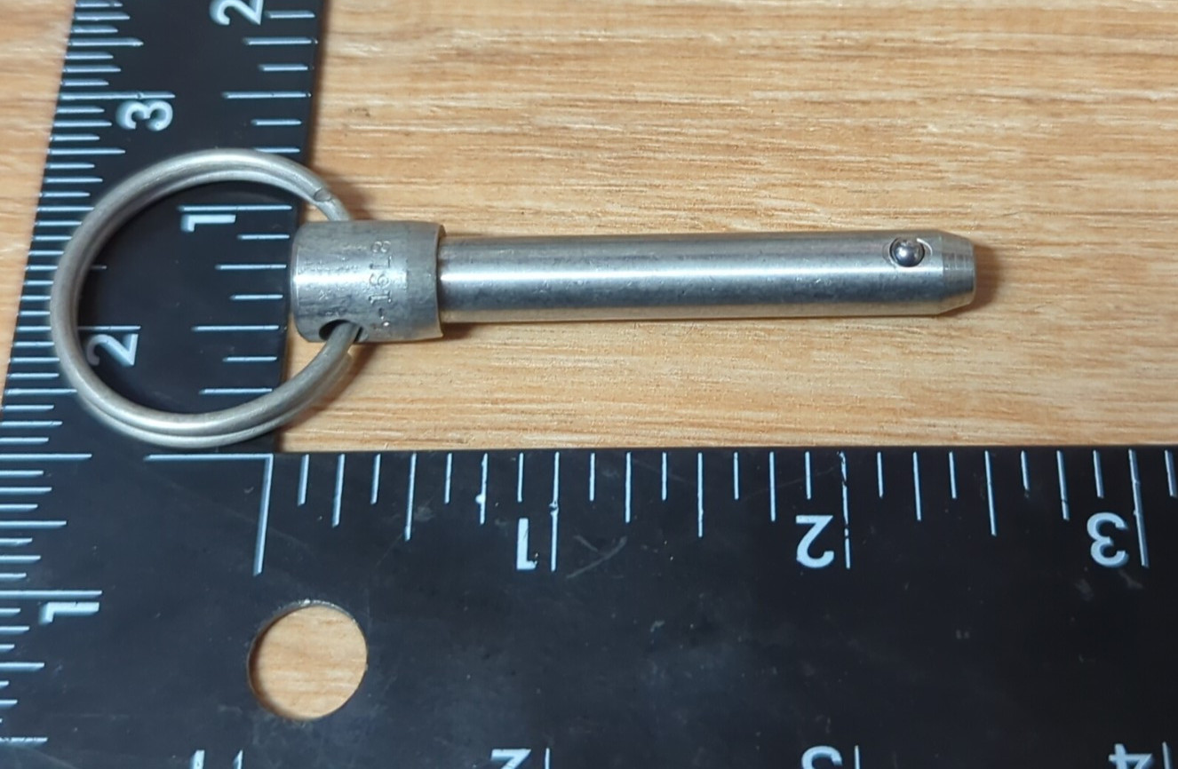 Avibank 5/16 x 1.6 Stainless Steel BALL LOCK DETENT PIN WITH RING